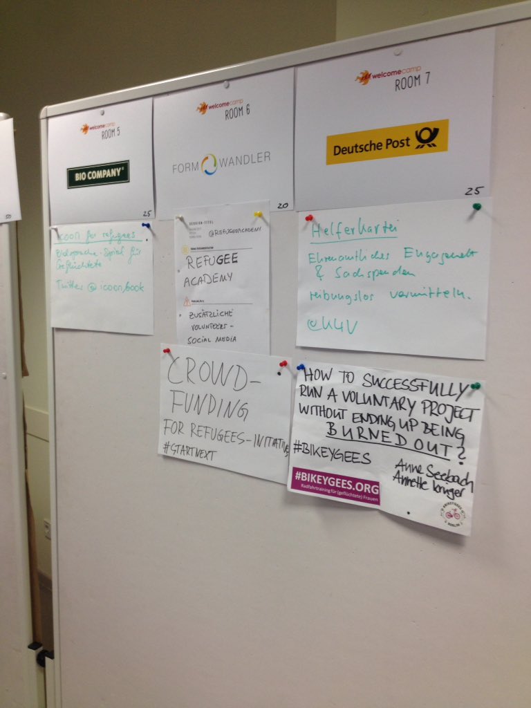 _Tatje's tweet photo. @welcomecamp starts right now. Excited about the upcoming work sessions. #welcomecamp #refugeeswelcome https://t.co/Vz7TimRPYa