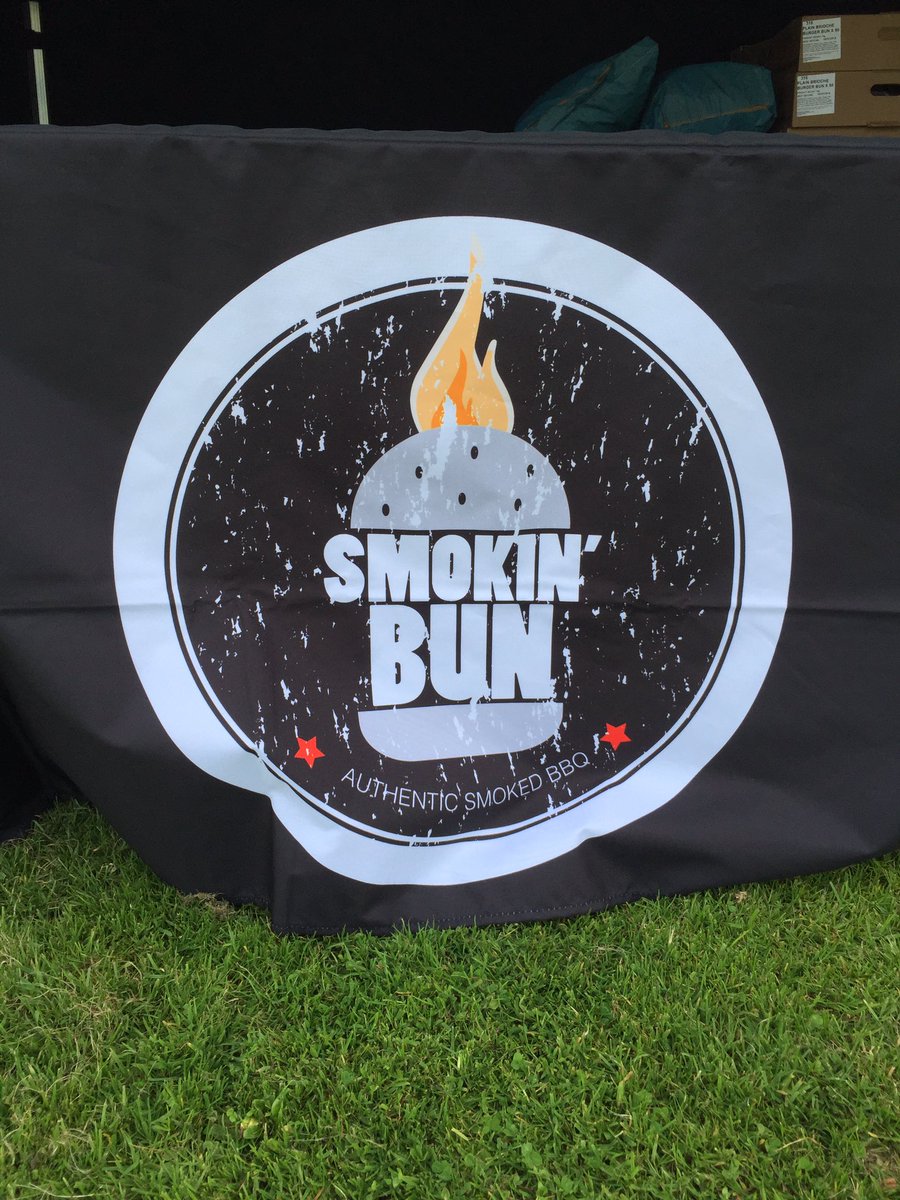 The first of our amazing food stalls set up and all ready to start smoking!