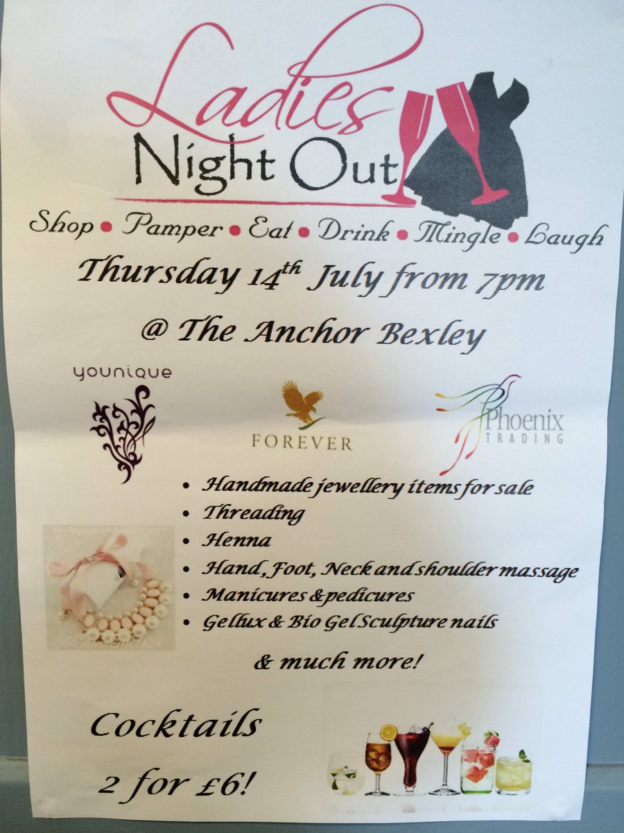 #ladiesnight #pampernight #cocktails @MITKBexley <a href="/BexleyheathLink/">Bexleyheath.Link</a> <a href="/BexleyWOT/">Bexley Whats On</a> <a href="/WellingLink/">WellingLink</a> <a href="/whatsoninbexley/">LB Bexley</a>