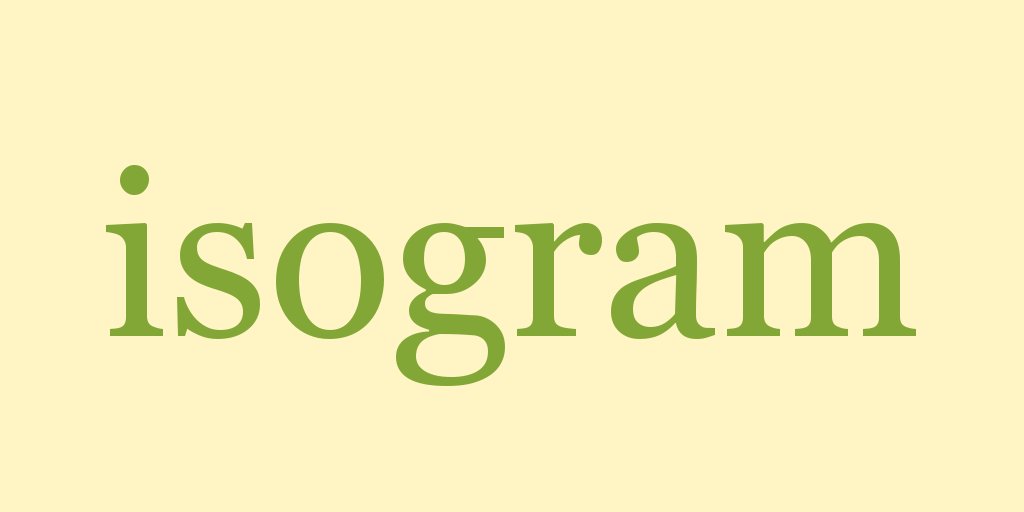 _weirdwords_'s tweet photo. isogram: a word or phrase where no letters repeat. See also: autological! #logology https://t.co/X50XYWPWrh