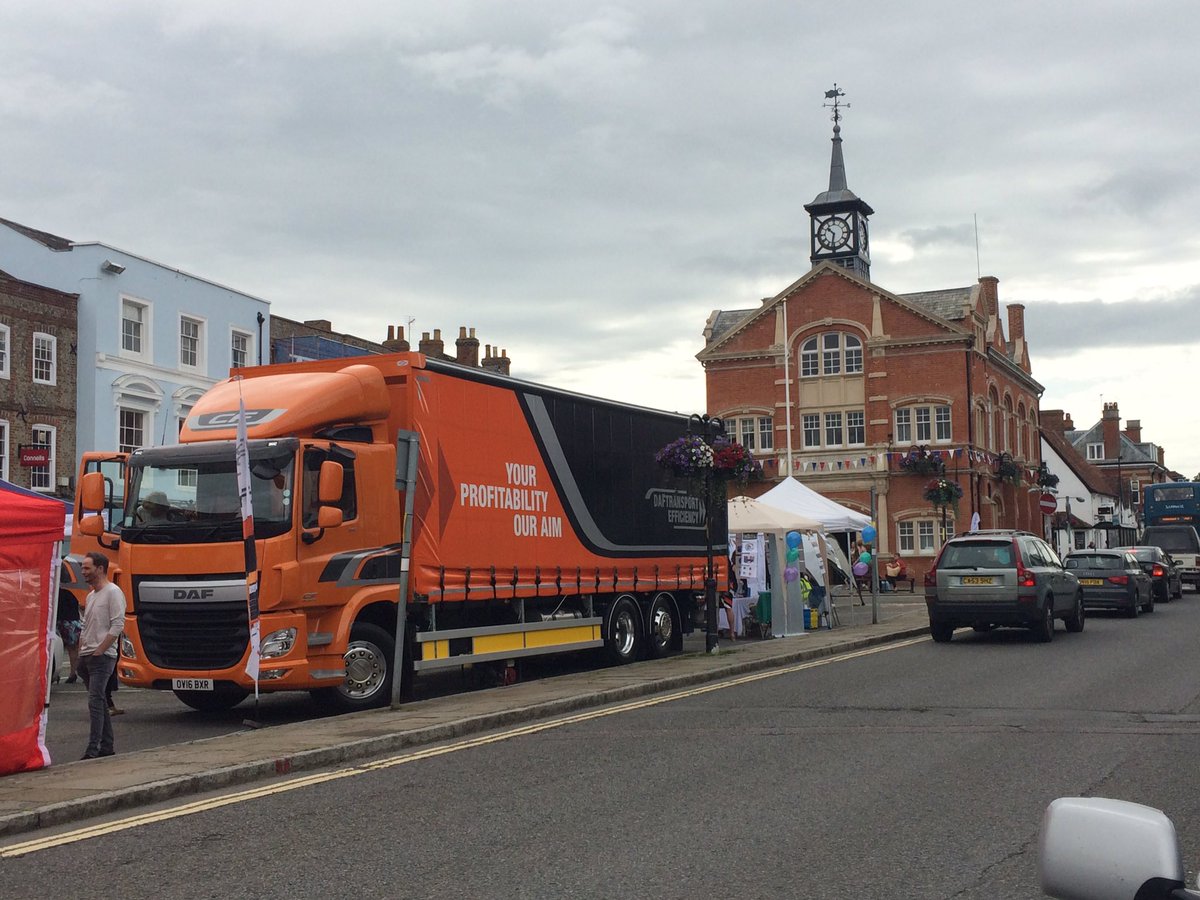 DAFTrucksUK's tweet photo. We're in the #Thame high street this morning for @OpenDoorsThame. Come and join us to find out what we do at #DAF https://t.co/hdPbayuIMo
