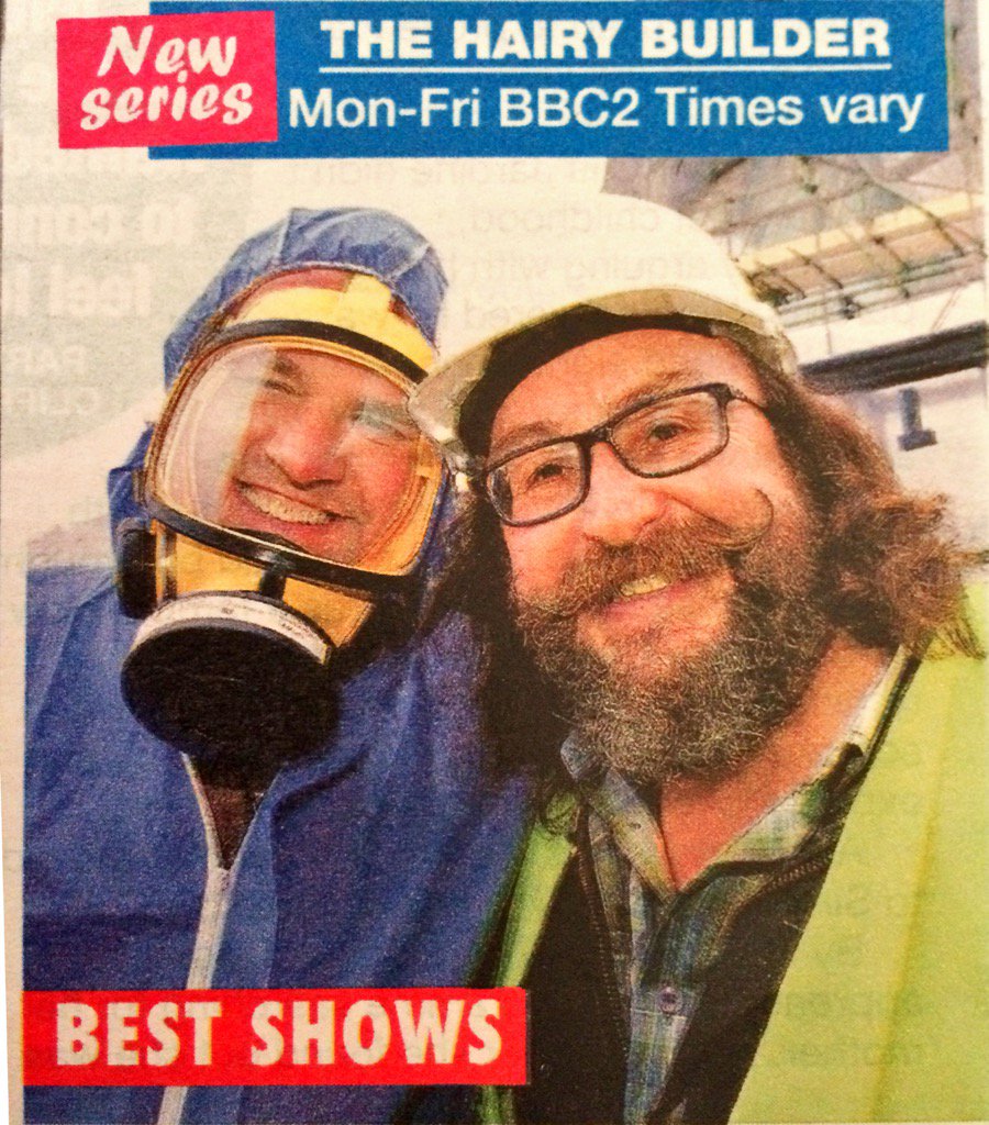 arca_org_uk's tweet image. The Hairy Builder Mon-Thursday BBC2 6.30pm / Fri 7pm New Series