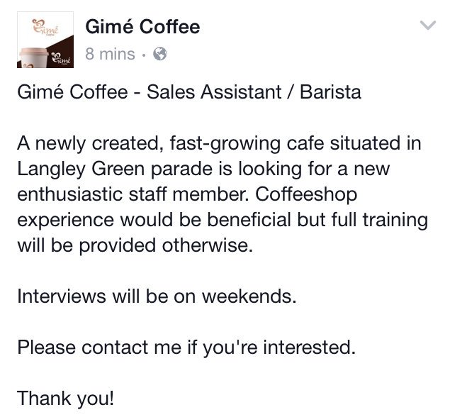 #crawley #jobs #cafe #coffeeshop