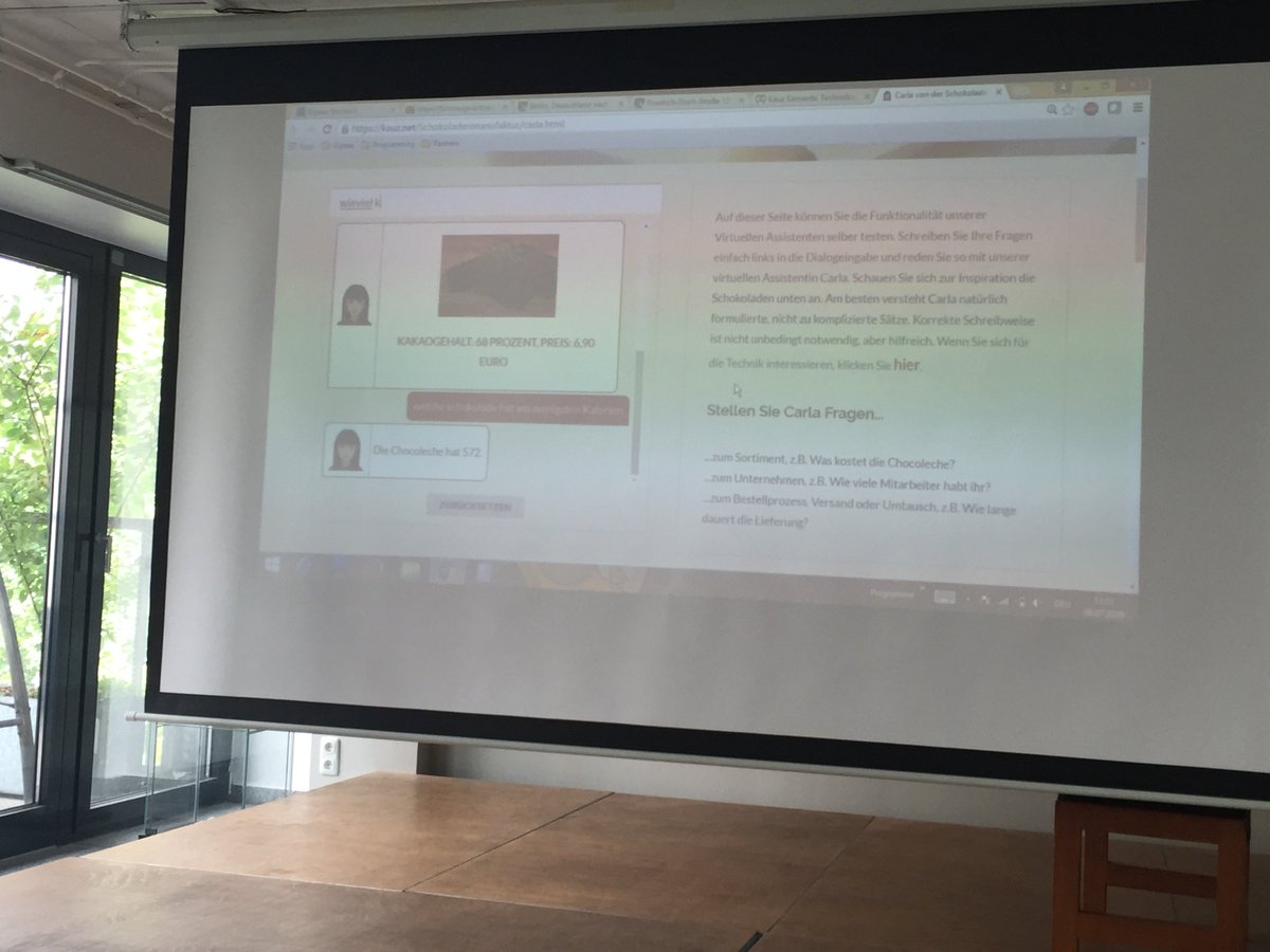Kauz_ai's tweet photo. Carla von Kauz bei #botsruhr @Unperfekthaus #VirtuellerAssistent https://t.co/TUqwtYO5UE https://t.co/XlObmABehS