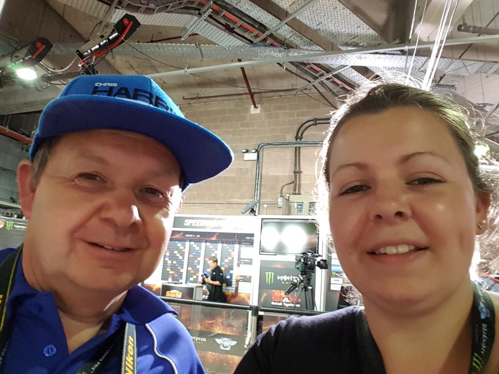 aliherr2102's tweet photo. In the pits! #speedwayselfie @SpeedwayGP  @ronajim https://t.co/vBWxWTIMcE