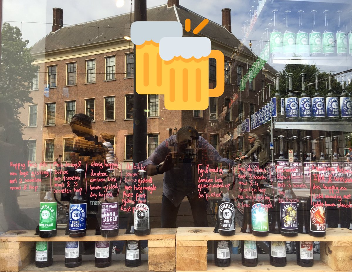 jhsaris's tweet photo. #Kompanen zoeken elkaar op. Ik trof deze, perfect beschreven, aan bij de @MarqtDenHaag @KompaanBier 🍻 ... https://t.co/8LFcJXC8OC