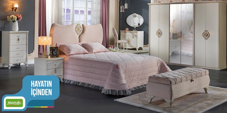 Mondi Mobilya on Twitter "Vienna Yatak Odası altın renginin zarif