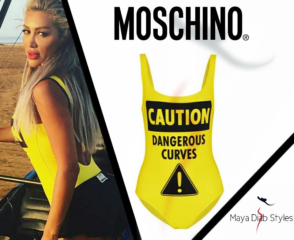 MayaDiabStyle's tweet photo. #mayaDiab in a #Moschino yellow swimwear ! https://t.co/vtvmWrQWZj