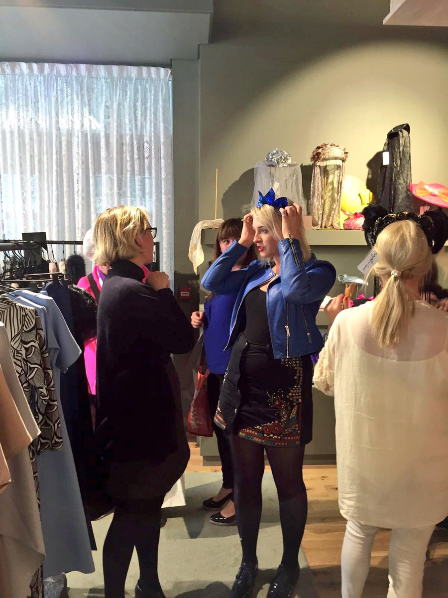 collectiveso's tweet image. The wonderful @hatsbymargaret showing us her beautiful pieces at our #letthemwearhats takeover @KildareVillage