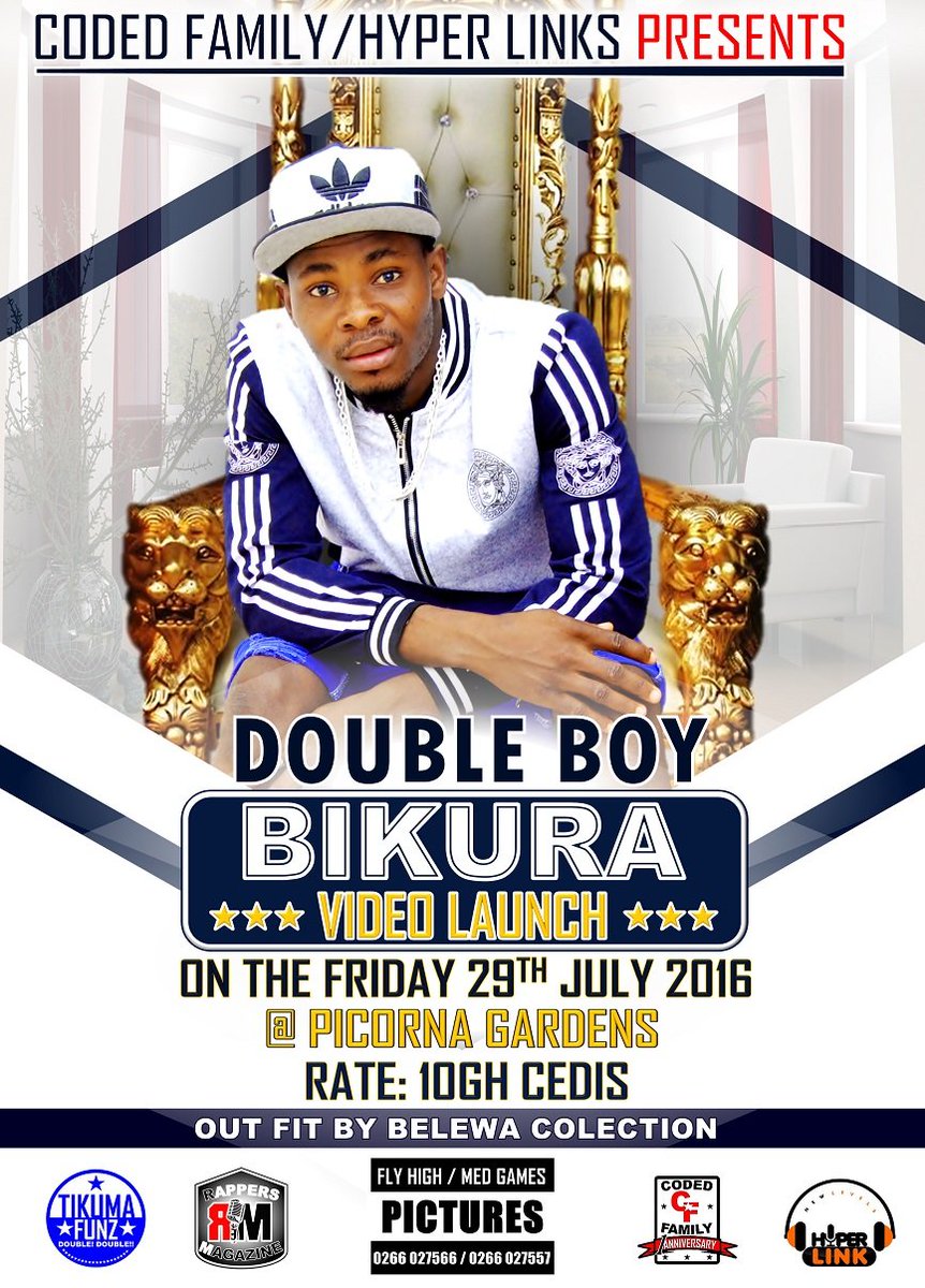 ARNOLDMASHUD's tweet photo. Mark the date. Its official. #DoubleBoy video launch. #Bikura #CodedFamily X #HyperlinkGh. @HyperLinkGH @EmiLoveGH https://t.co/LQVcJr9W58