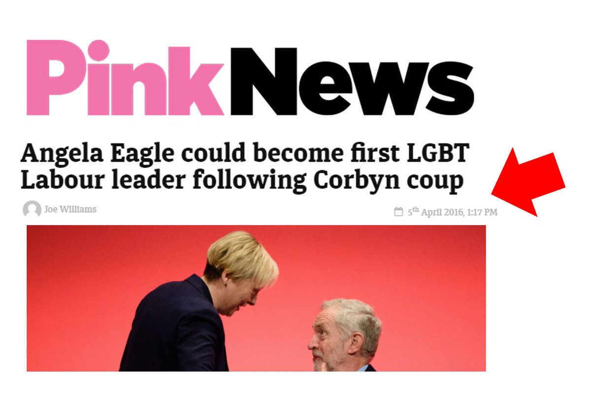ToryFibs's tweet photo. Full credit to @PinkNews who told us about Angela Eagle's Coup 80 days BEFORE the EU Ref https://t.co/A1sM3zmcdf https://t.co/kTineZdqh1