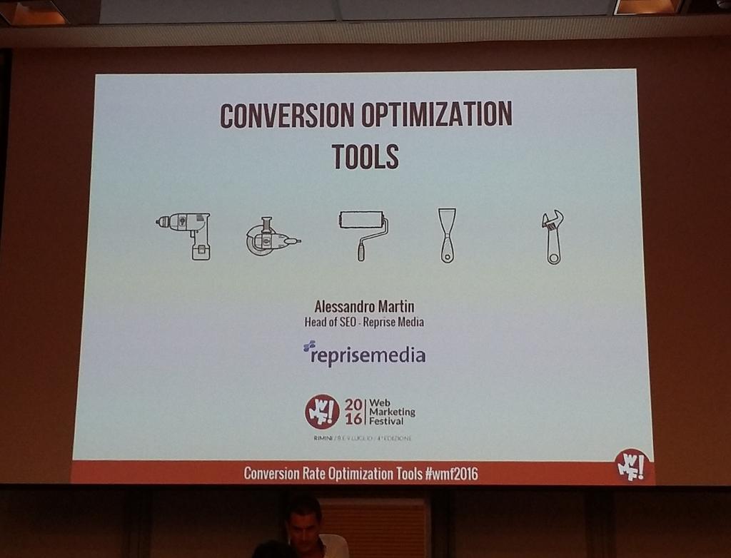 TSW_TheSixthW's tweet photo. Sta per cominciare lo speech su Conversion Optmization Tools di Alessandro Martin #tswdigital #wmf16 https://t.co/Or3IwUkGHk