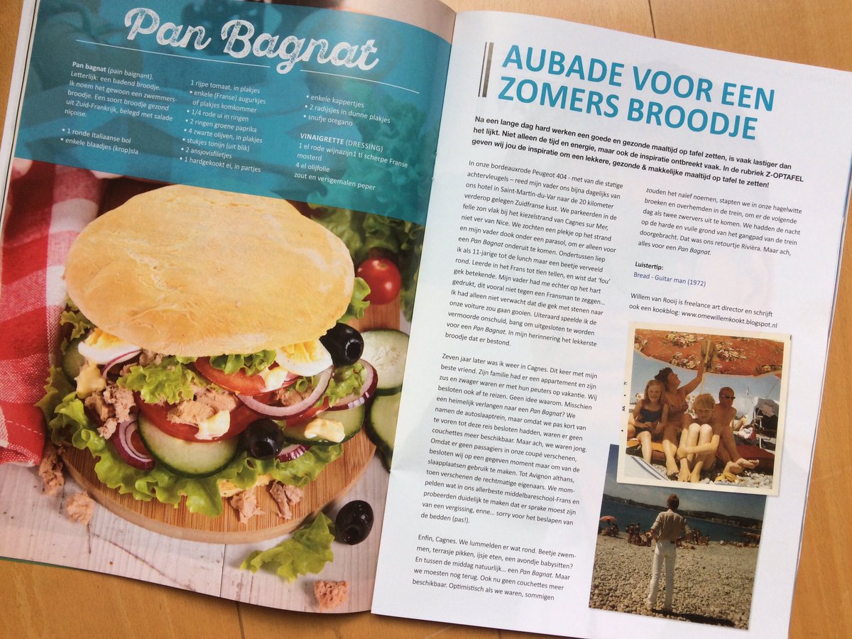 Rooijborstje's tweet image. Mijn culinaire spread over een zomers broodje in het 2e nummer van #ZTalksMagazine #PanBagnat #ZTalks #kookblog