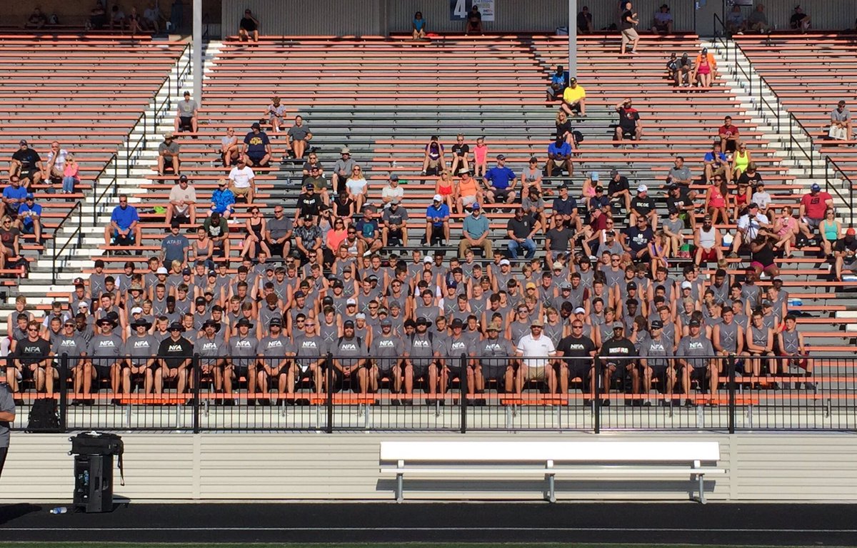 jcboice's tweet photo. Day 2 @NFAcoach National QB Competition #NFADuel @CoachDubMaddox inspiring words to future leaders "Is it worth it?" https://t.co/QKYrqeNenG