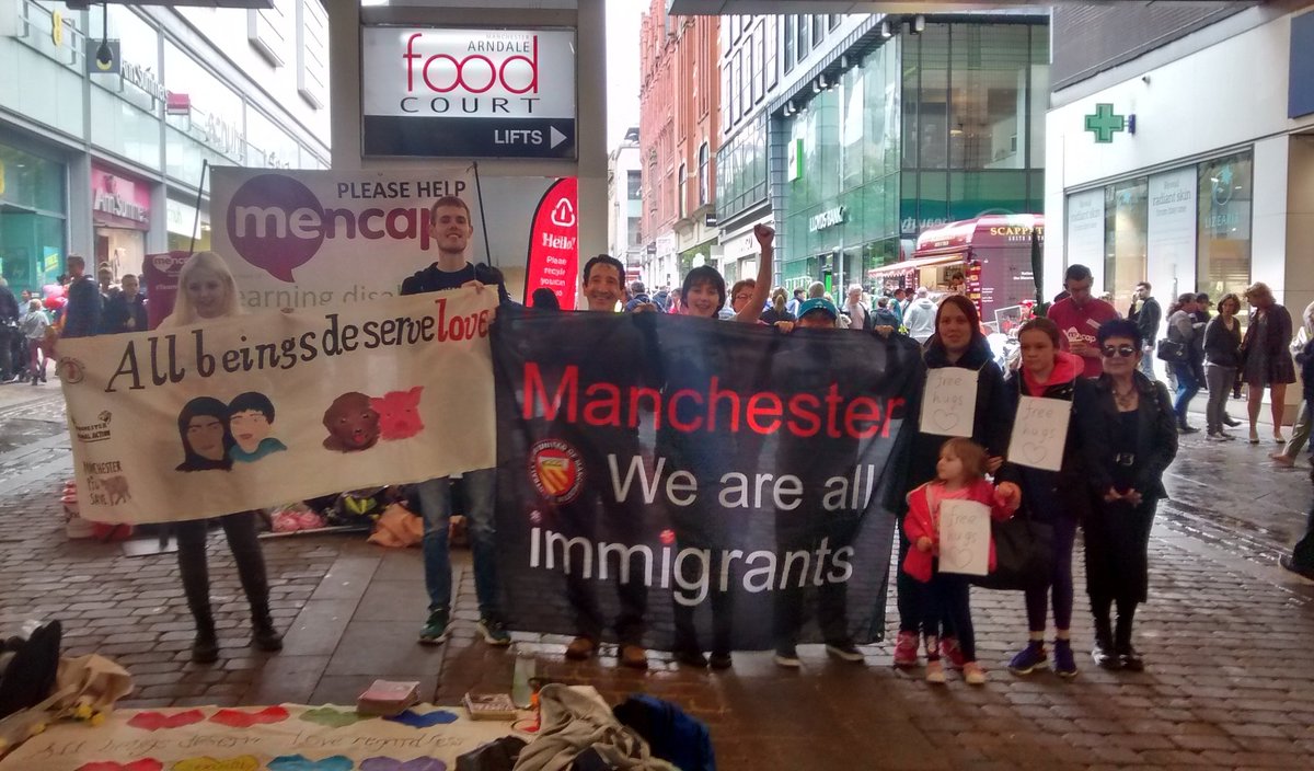 In Manchester market street now!