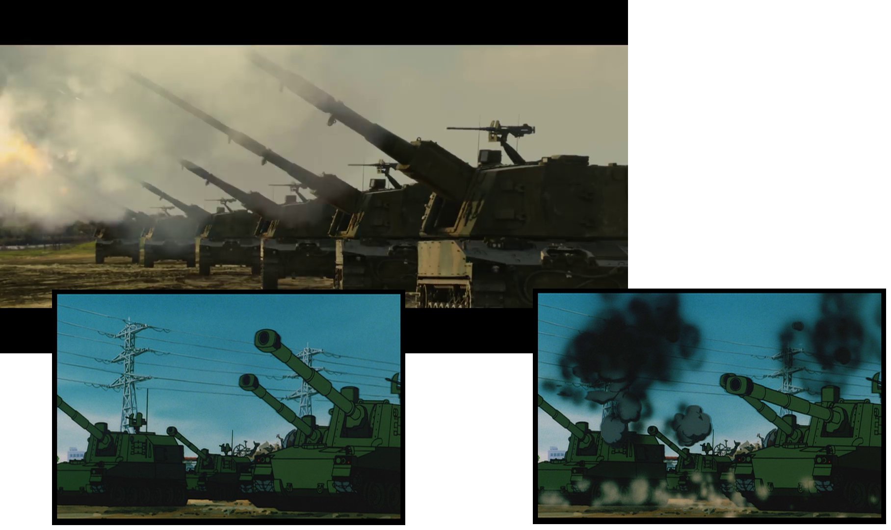 Yoshiyuki 7月22日 金 の しんのすけ対シン ゴジラだゾ に先駆けて シン ゴジラ と クレヨンしんちゃん 爆発 温泉わくわく大決戦 の自衛隊による攻撃シーンを比較してみると T Co Ihjwbotygs Twitter