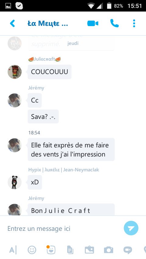 MrTwiXx28's tweet photo. Bon askip @JulieTravanca met d'énormes vents à @Jmaster281 sur skype 😂 #LeNonRespect https://t.co/sOcyOT9MEh