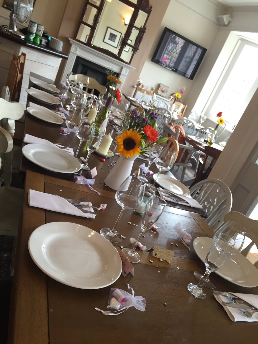 Decorative tables for a private wedding.