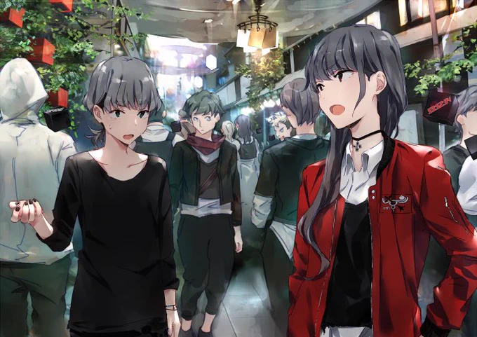 セフィロト・シティのキャラを清書。物語のキーアイテムにリンゴがあるんですが、リンゴをもつキサキのイメージが先に浮かんできたので、赤のリンゴに対して爪が黒のデザインになっています。爪も塗ってるのでジェンダーレスデザインでまとめました 