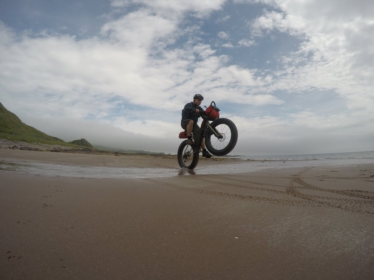 Having some #fatbike fun on the beach today with all cooking and accommodation on board #bikepacking