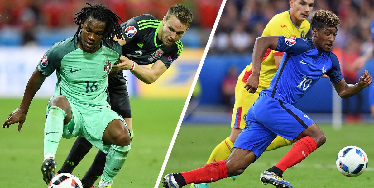 Kingsley #Coman &amp; <a href="/renatosanches35/">renatosanches</a> face off in tomorrow's #Euro2016 final: fcb.de/Euros0907