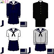 ゆにめいと おっけぃ おっけぃ A Twitter ご当地制服ドット絵図鑑257 東京セーラー服編 東京都立八潮高等学校 東京都品川区の公立共学校です 八潮