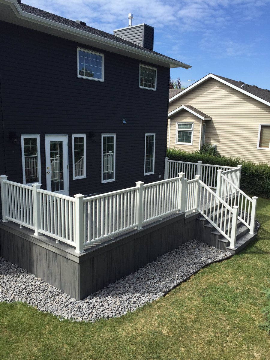 Deck complete!  <a href="/Trex_Company/">Trex Company</a> #Lacombe #decking #islandmist trunate.ca