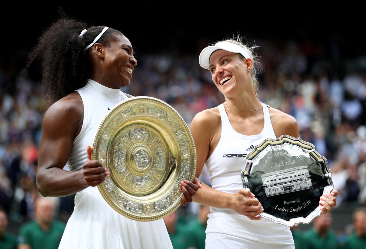 Vítězka Serena Williamsová a finalistka Angelique Kerberová