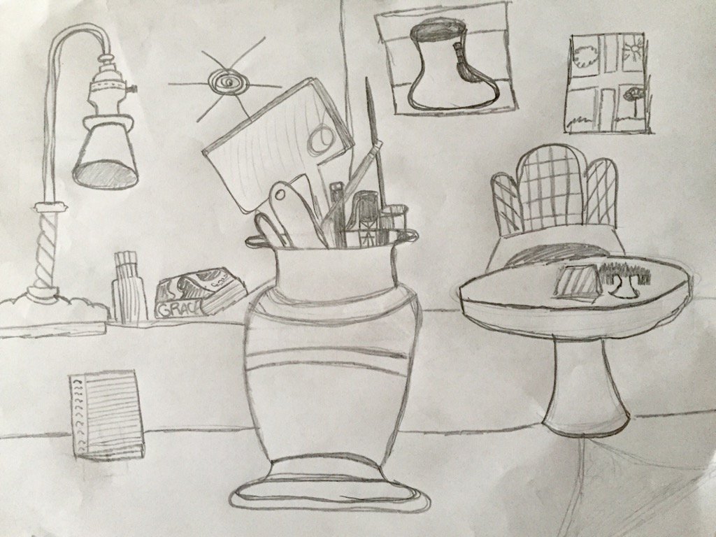 alyssadtoro's tweet photo. My 8 yr old artist surprised me when I got home from work yesterday. https://t.co/vMiJEFfLQW