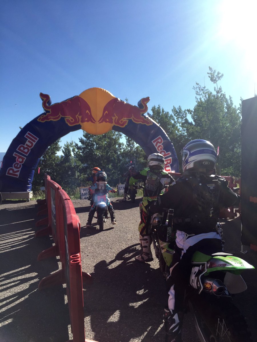 SkiPowderhorn's tweet photo. What a perfect day for racing dirtbikes at Powderhorn! #COwx #weberacing #powderhorn @redbull @wannaberacing2 https://t.co/WX6eWqY0sA