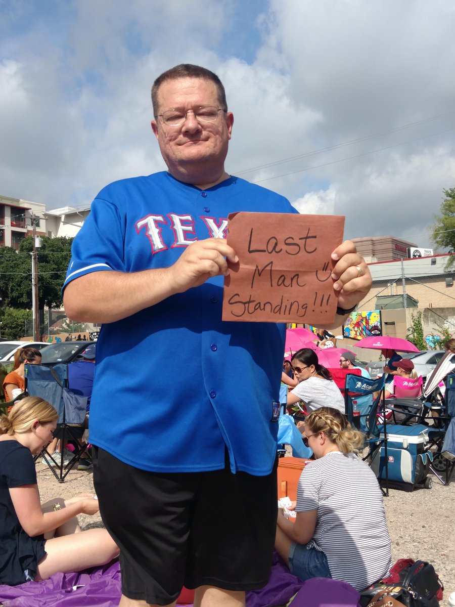 spagones's tweet photo. This guy is here at Franklin BBQ on his 12th annual BBQ tour vacation with his family #ICON9 #Austin https://t.co/3t4lVZxeHg