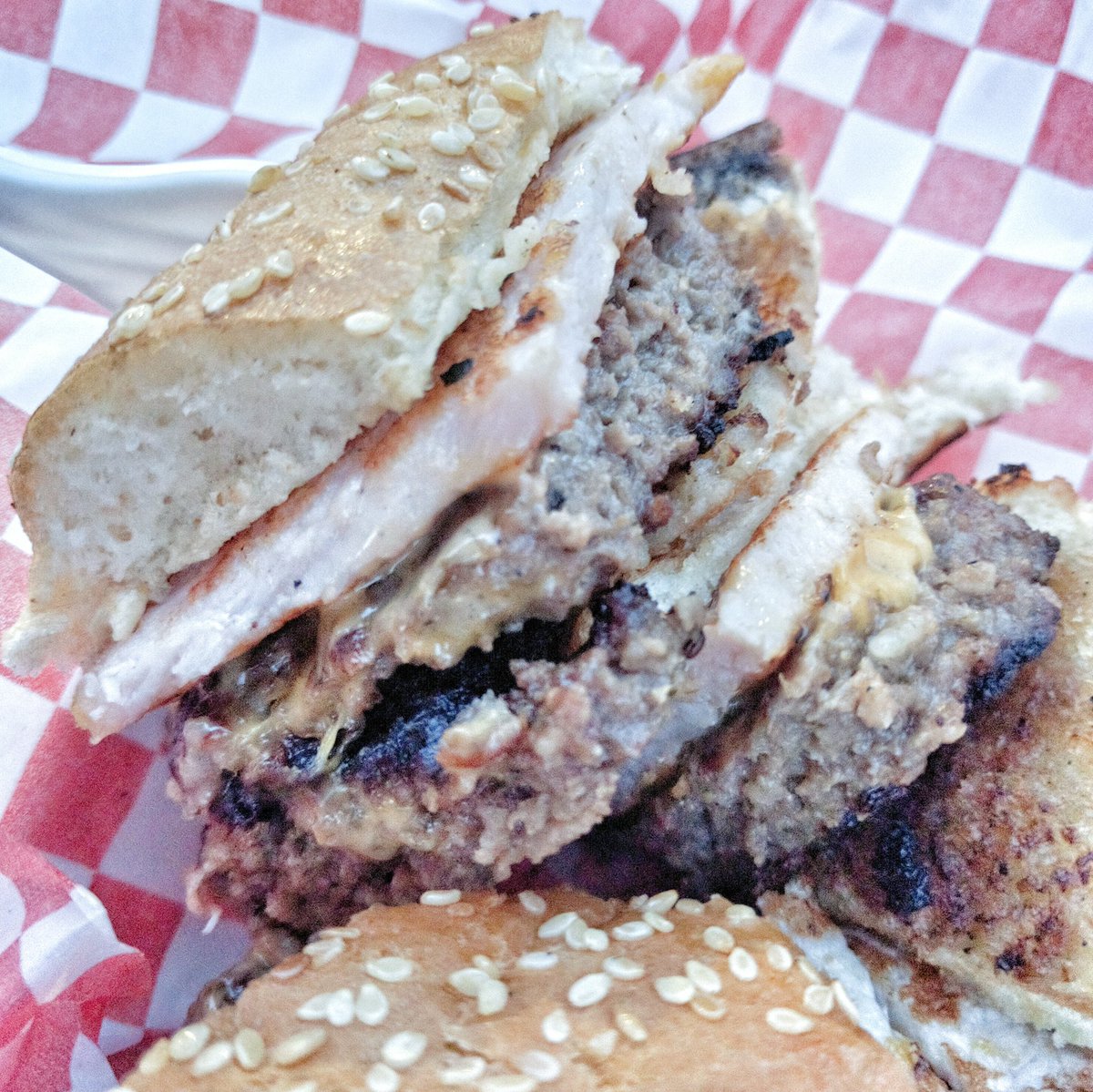 Double Layer Burger from Mustache Burger in Toronto, Ontario