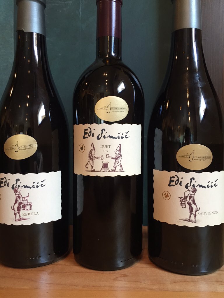 CoquinePDX's tweet photo. Knock out wines from Slovenia, now on the bottle list. #EdiSimcic Rebula, Sauvignon, and Cab/Merlot https://t.co/pfVLuDCdE0