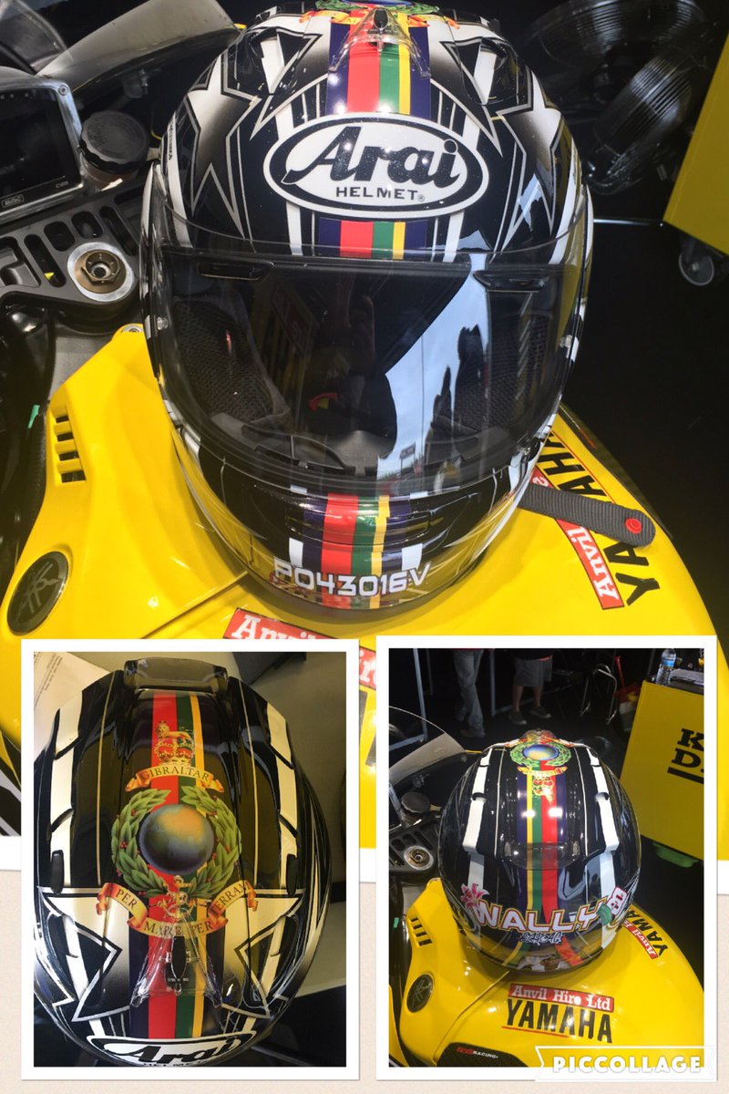 rmc1664's tweet photo. Loving my new helmet from @ShaunWinfield8 @CAWALTON0 @TWalton551 @dannielle488 created by @S_W_Designs https://t.co/CNo9lK5pyd