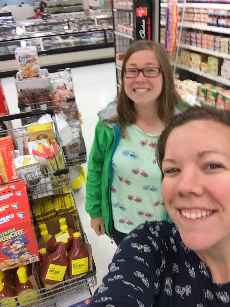 UBCSummerMusic's tweet photo. Katie and Fiona wore matching bikes shirts for our mid week shopping haul. Our staff is super excited for Week 2!!! https://t.co/oz29q7S7YL