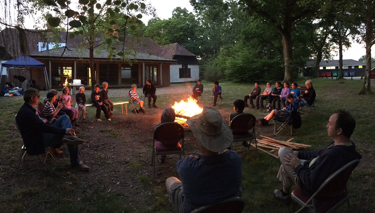 Halfway through Group Camp 2016 with the Cubs and Scouts chilling around the fire. #iscout