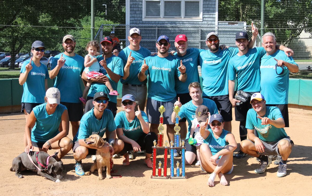 dcmediasoftball's tweet photo. All hail the new champions!! Congratulations Bloomberg!! https://t.co/bnLmfdeBmo
