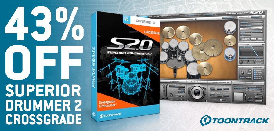 Time_and_Space_'s tweet image. Are you a @Toontrack #EZdrummer user? Upgrade to SuperiorDrummer for 43% less!#drumsoftware bit.ly/28L6ilr