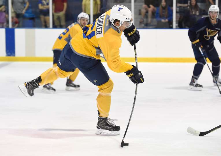 StLouisBlues's tweet image. Take a look back at #stlblues Prospect Camp with photos from this week: bit.ly/29tyGox (📷 @scottrovak)