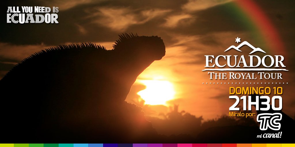 TurismoEc's tweet photo. #RoyalTourEcuador te invita a viajar por el país de los cuatro mundos. Míralo el domingo 21h30 por @TcTelevision 🇪🇨 https://t.co/cqjpMYtssK