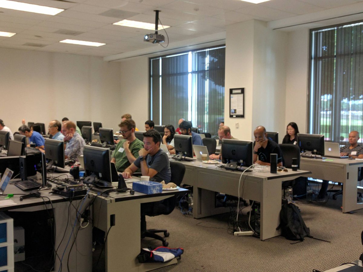 rondagdag's tweet photo. .@alexadevs focused on publishing their first #AmazonEcho apps #HacksterDallas #HacksterLive @hacksterio https://t.co/2hzIdHdnCA