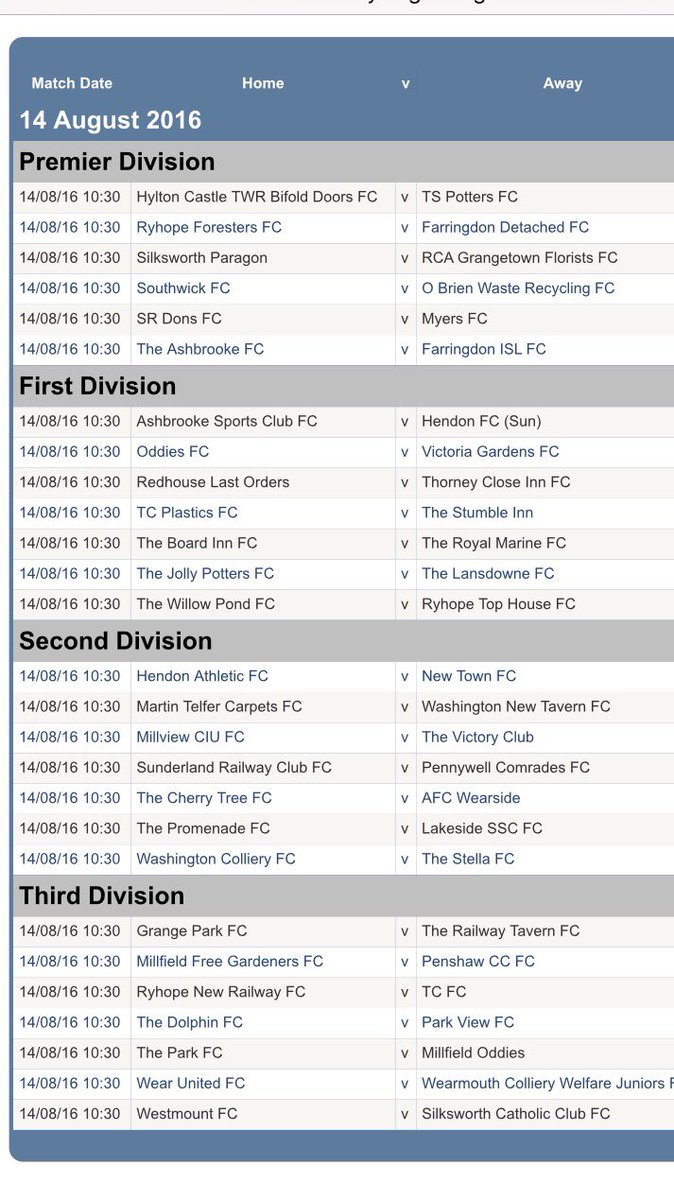 First weekend's fixtures are out!!