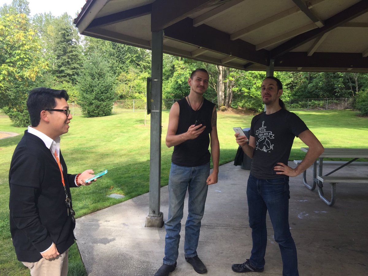 BLAKEDIAMOND's tweet photo. There's a gym across from my house and I met the leaders. They're just as badass as I thought they'd be. #PokemonGO https://t.co/2Ha7WSDSa0