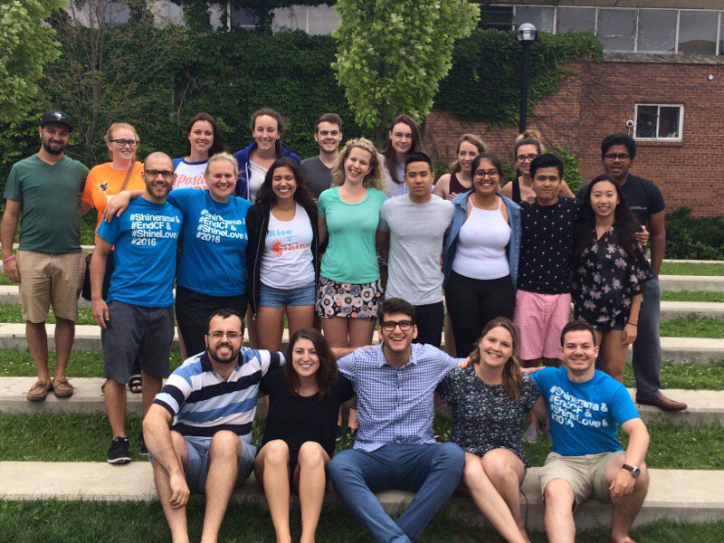 A spectacular group of student leaders raising money to #fightCF #shinelove <a href="/Shinerama/">Shinerama</a> <a href="/CFCanada/">CysticFibrosisCanada</a>