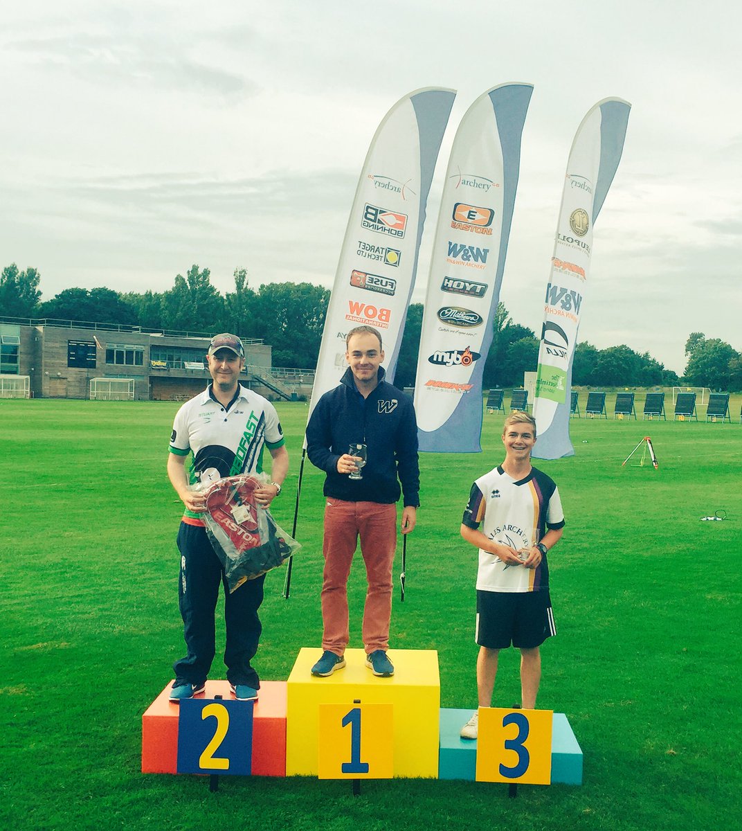<a href="/archerygb/">Archery GB</a> recurve men's Podium @archerykieran <a href="/sjbarby/">Stuart Barby</a> Louie Perkins #agbseries2016