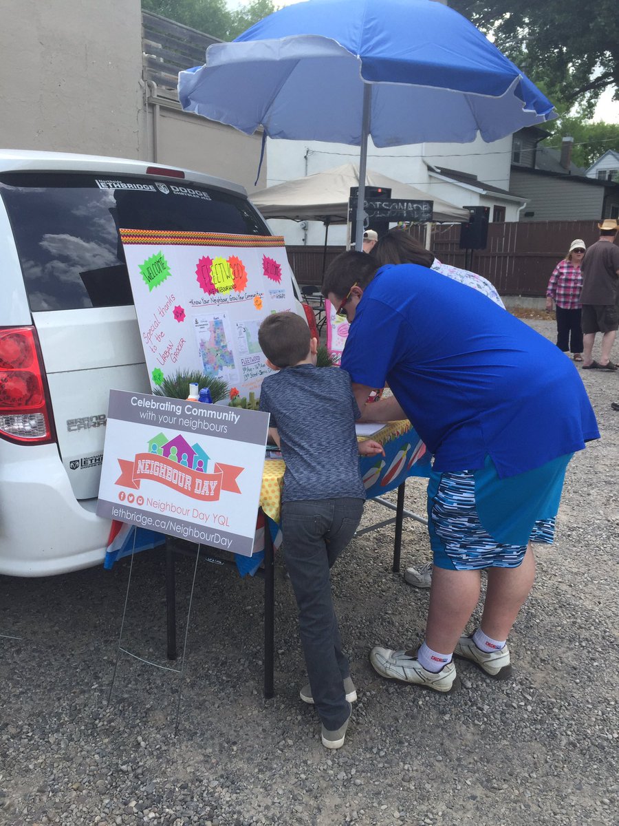 UrbanGrocerLeth's tweet photo. Fleet wood Neighbour Day in our parking lot! Free BBQ but bring a salad or snack to share! 12-3 #neighbourhood #love https://t.co/0CY6w938BF