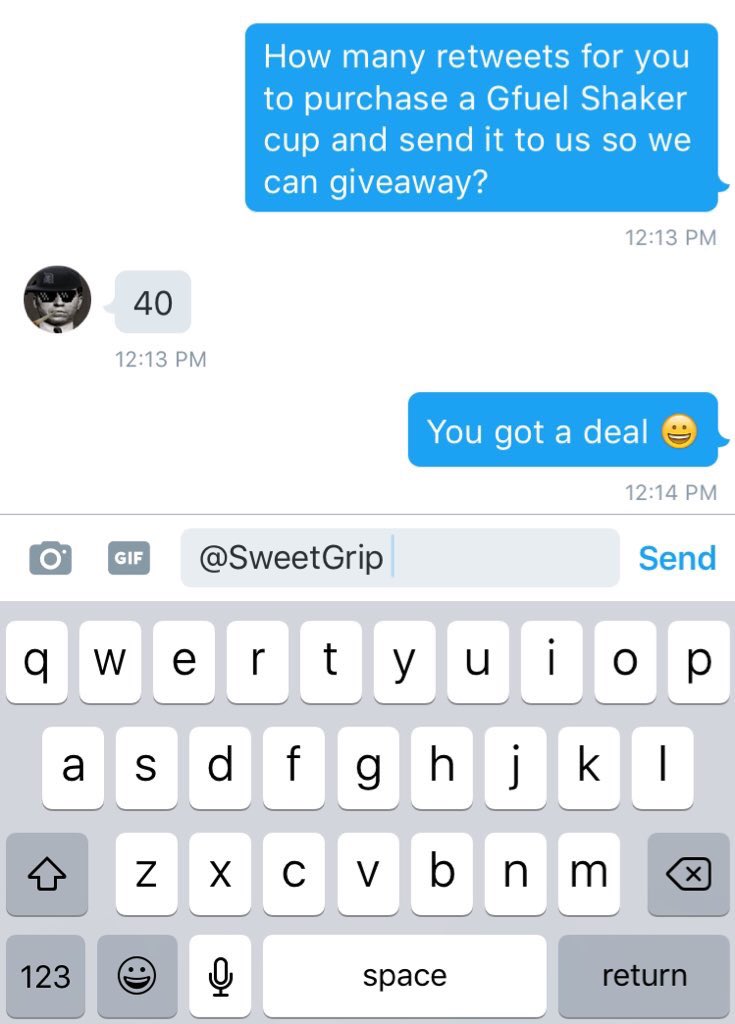 SweetGrip's tweet photo. 40 retweets and we will giveaway a Gfuel Shaker Cup!! @vG_Vorkuta is providing it! RT RT RT RT RT RT https://t.co/tlahDqAMHE