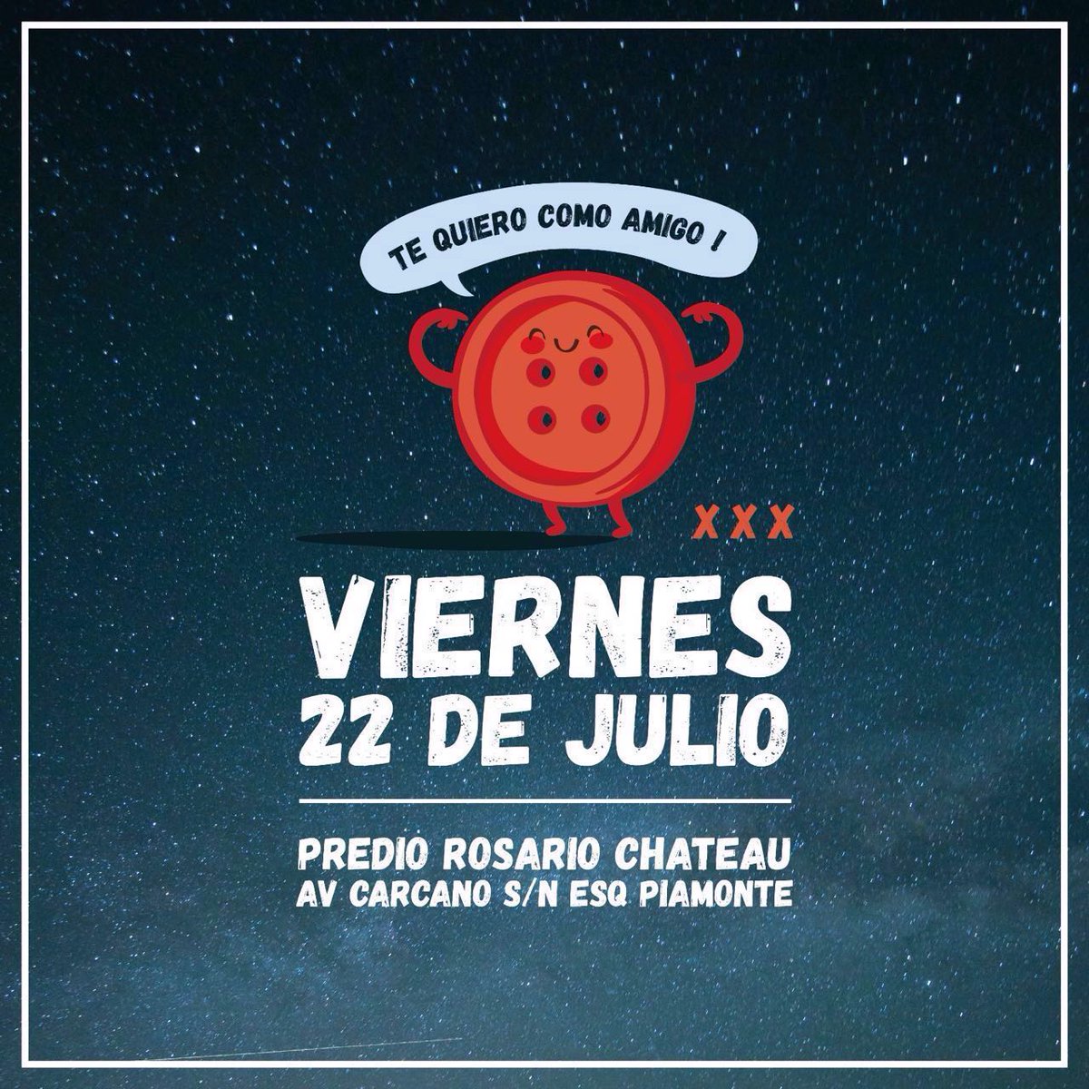FeliVidela's tweet photo. Viernes 22/07
#FriendZone  "Te Quiero Como Amigo"
Rosario chateau
Anticipadas 📲3516131039
Descuento por cantidad https://t.co/UPzzUbVyMY
