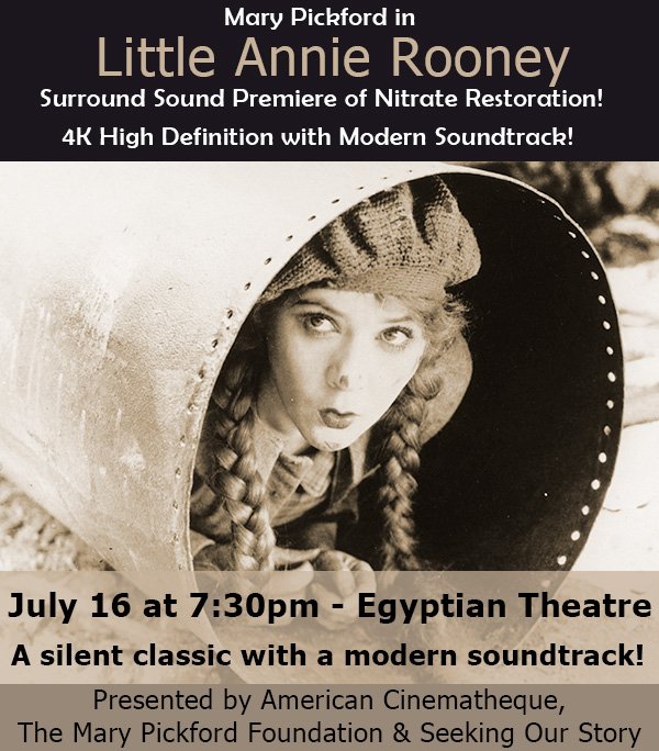 am_cinematheque's tweet photo. #LittleAnnieRoonie as you've never seen it before. Join @TheMaryPickford, @SeekingOurStory, and Rack Focus next Sat! https://t.co/rxS1JGlFv0