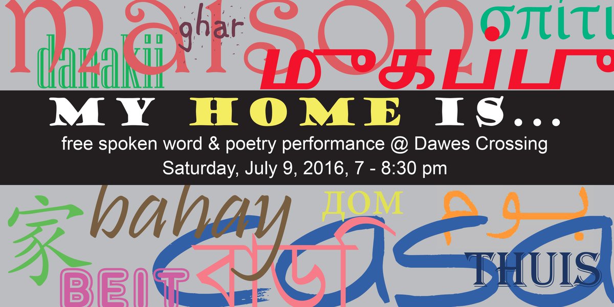 TONIGHT July 9, 7-8:30pm: an evening of local poetry, spoken word &amp; music at #DawesCrossing eastendarts.ca/spring-2016-da…